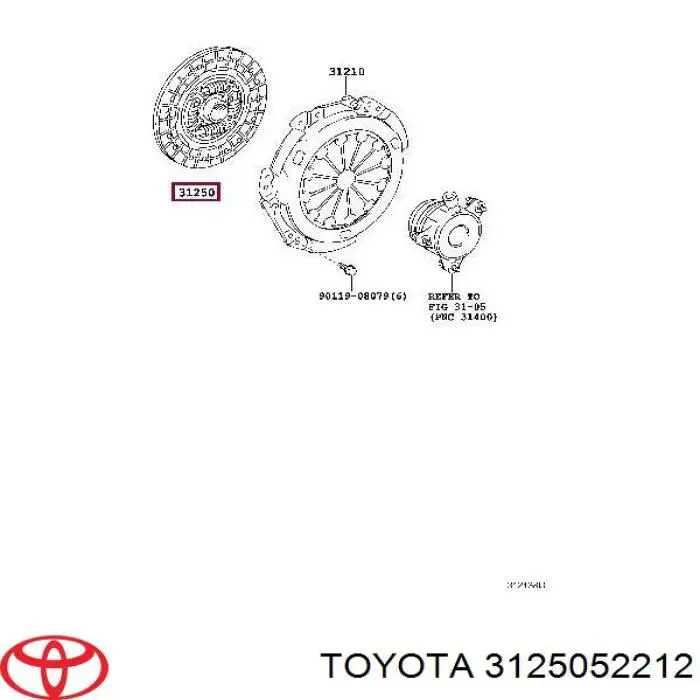 Диск сцепления 3125052212 Toyota