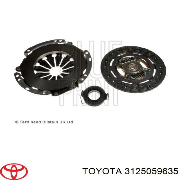 3125059635 Toyota kit de embraiagem (3 peças)