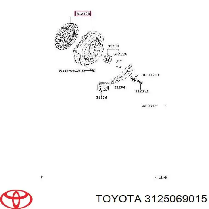 Сцепление 3125069025 Toyota