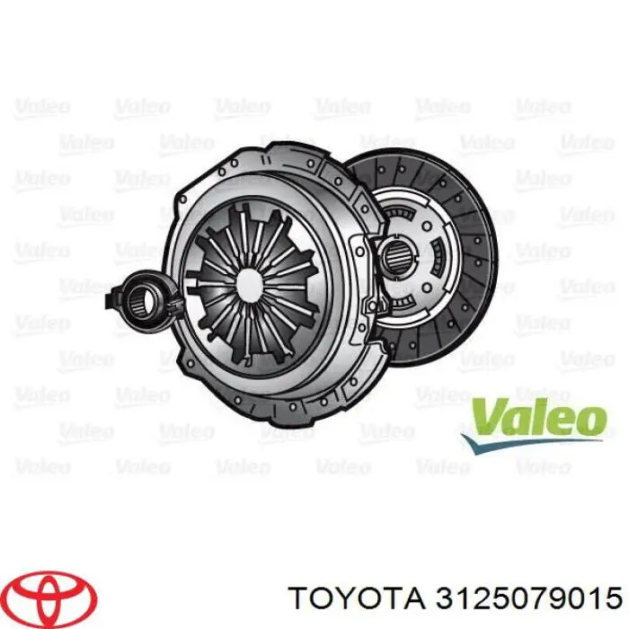 Купить 3125079015 Toyota Комплект сцепления (диск, корзина, подшипник)
