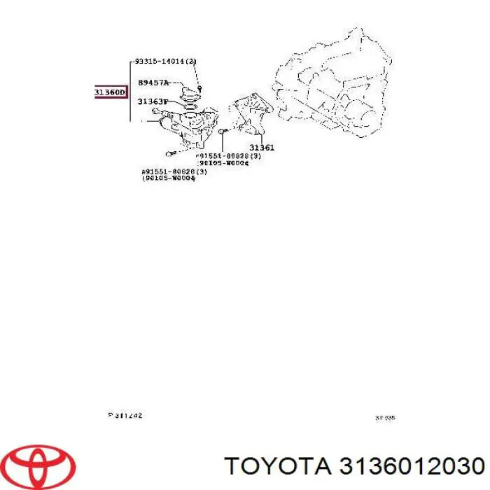 3136012030 Toyota актуатор сцепления