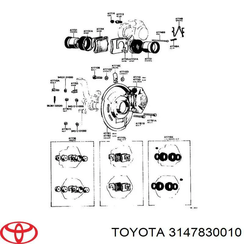 Прокладка адаптера масляного фильтра на Toyota 4 Runner N130