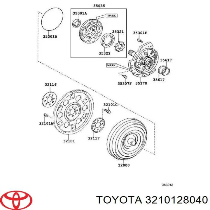 Венец маховика Toyota 3210128040
