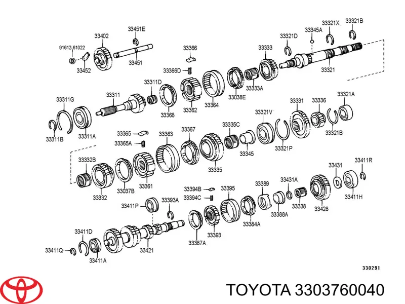 3303760040 Toyota кольцо синхронизатора