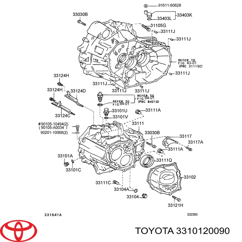 Корпус КПП Toyota 3310120090 цена, от 31.67 USD