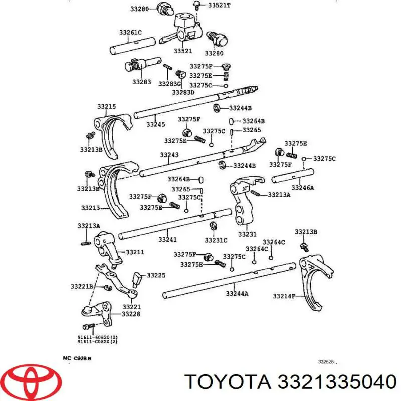 Вилка сцепления Toyota 3321335040 цена, от 60.15 USD