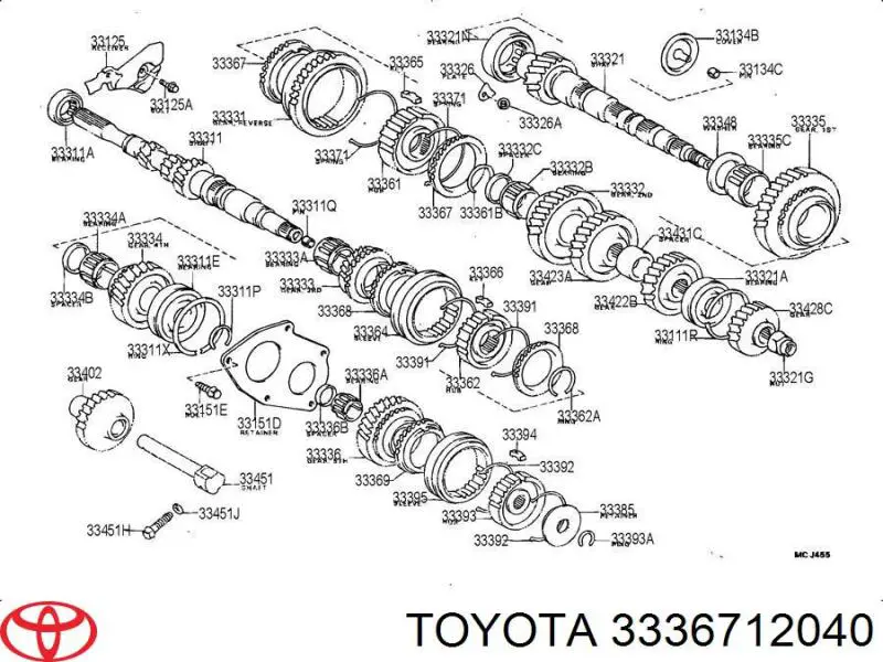 Кольцо синхронизатора Toyota 3336712040 цена, от 85.47 USD