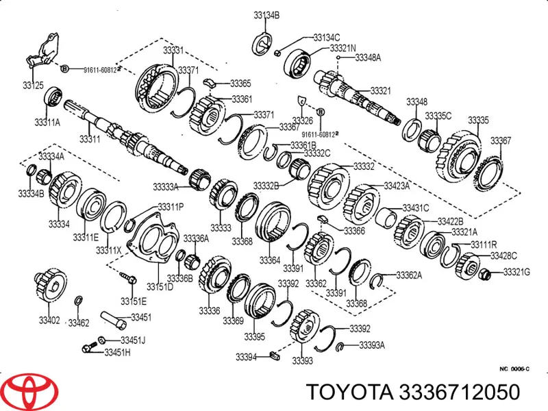 3336712050 Toyota кольцо синхронизатора