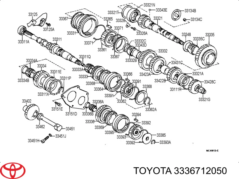 Кольцо синхронизатора Toyota 3336712050 цена, от 76.75 USD
