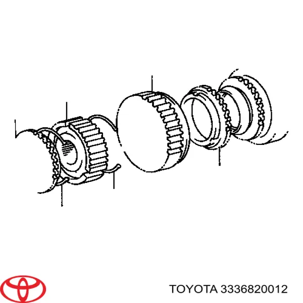 3336820012 Toyota кольцо синхронизатора
