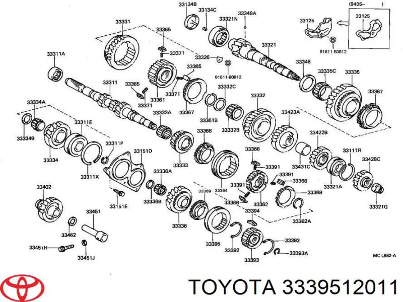 Муфта синхронизатора, наружная обойма 5-й передачи на Toyota Corolla E10