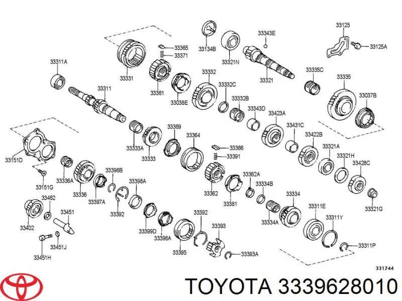 3339628010 Toyota кольцо синхронизатора