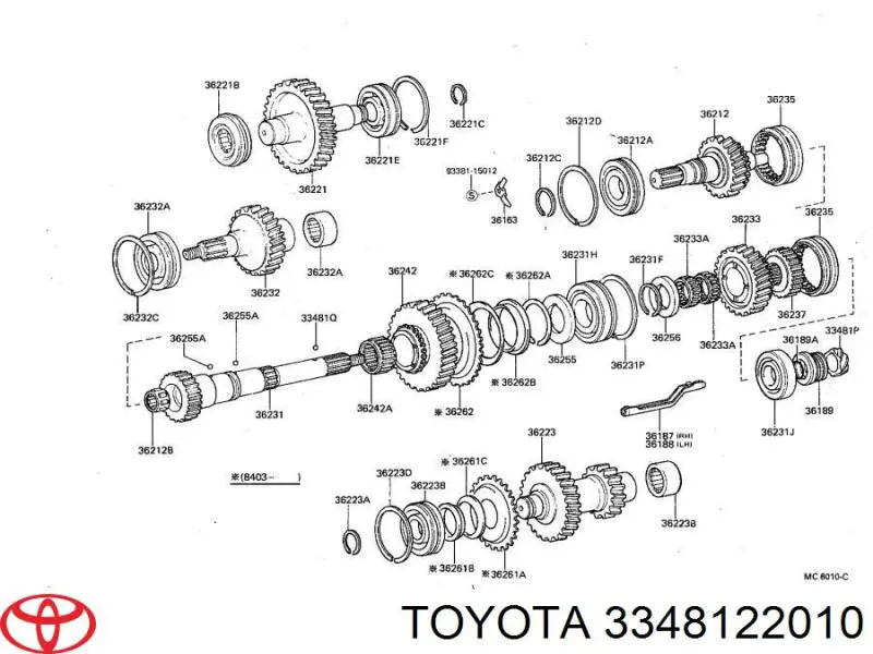 3348122010 Toyota