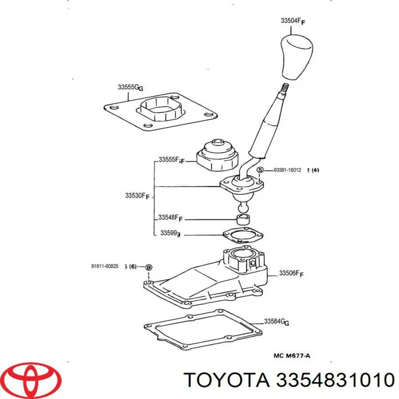 3354831010 Toyota bucha do mecanismo de mudança (de ligação)