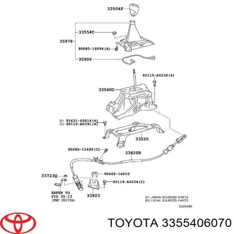 3355406070 Toyota 