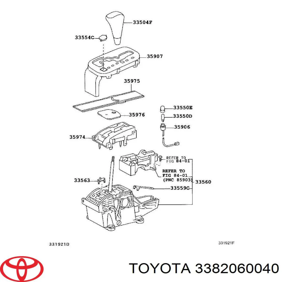 Трос переключения передач 3382060040 Toyota