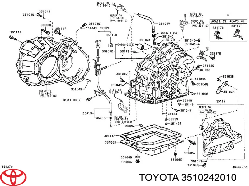 Tampa traseira da caixa de mudança para Toyota RAV4 (A3)