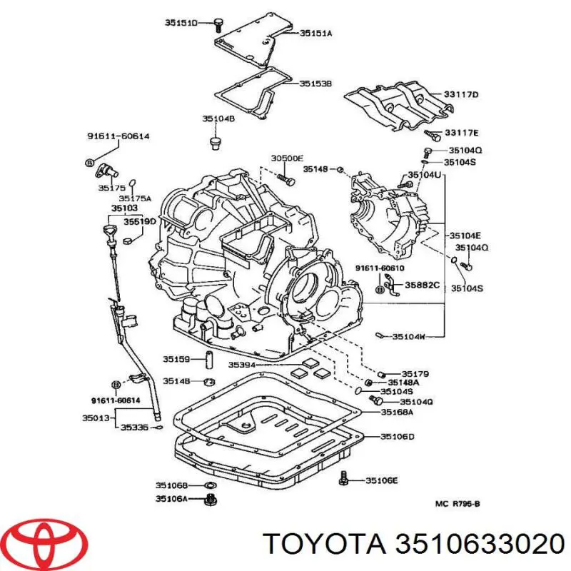 3510633020 Toyota Поддон АКПП