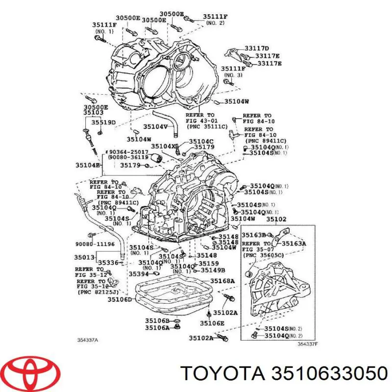 3510633050 Toyota поддон акпп