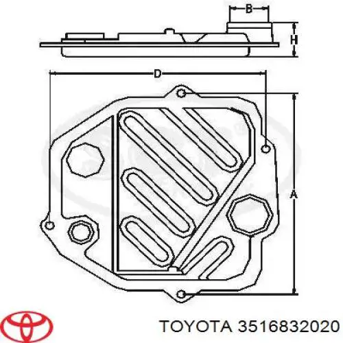 3516832020 Toyota Прокладка поддона АКПП/МКПП