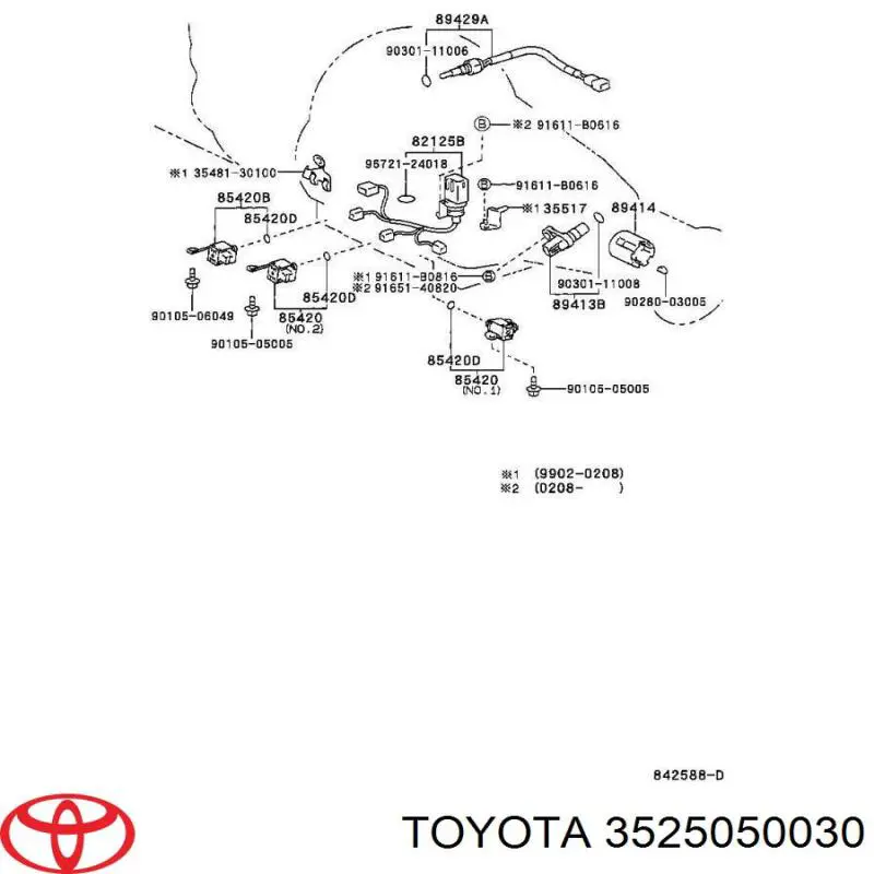 Купить 8542030260 Toyota Соленоид автоматической коробки передач