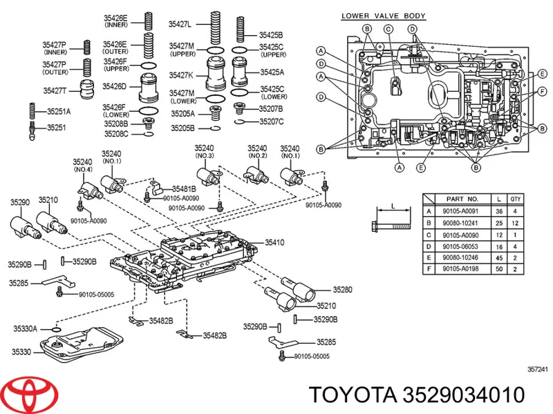 3529034010 Toyota filtro da caixa automática de mudança