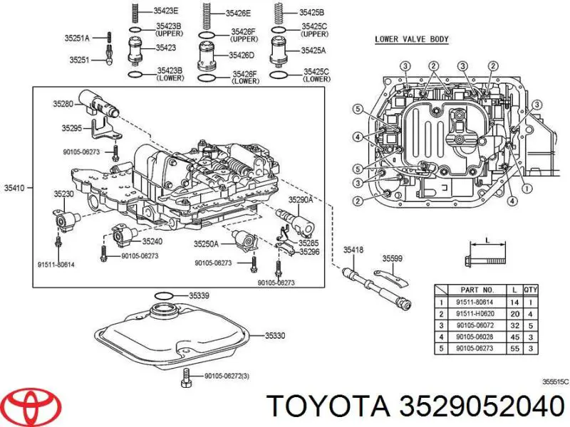 Соленоид АКПП на Toyota Corolla E15