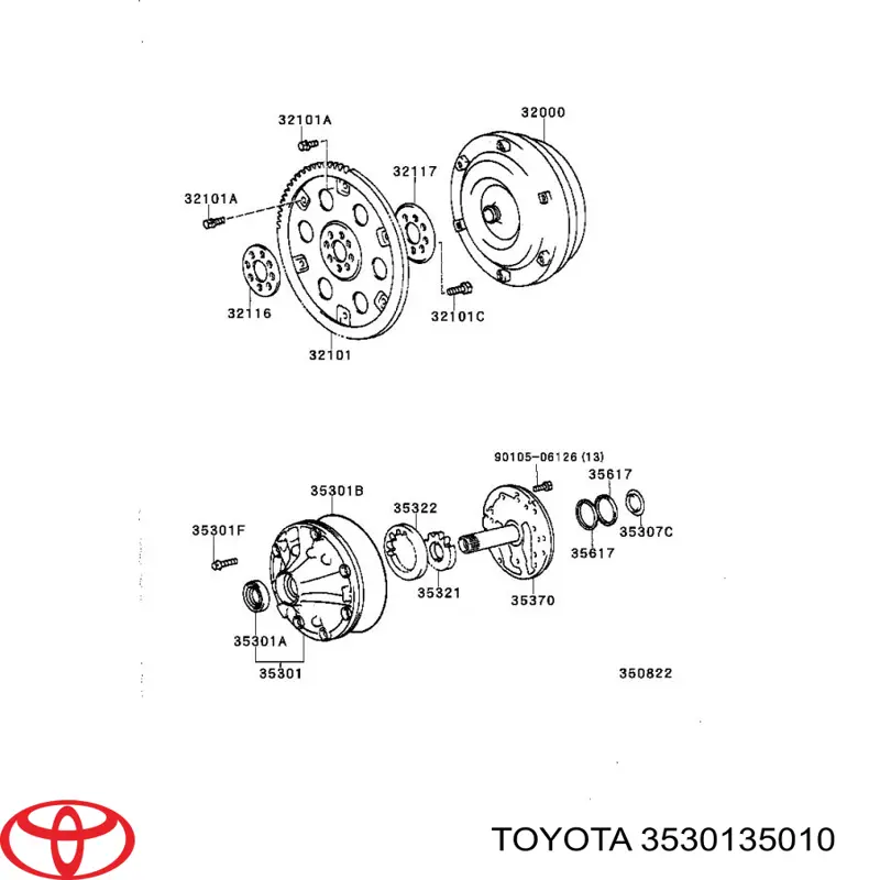 Насос масляный АКПП 3530135010 Toyota