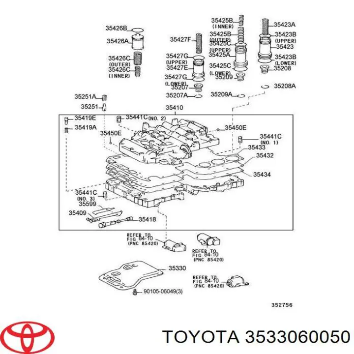 3533060050 Toyota Filtro da Caixa Automática de Mudança