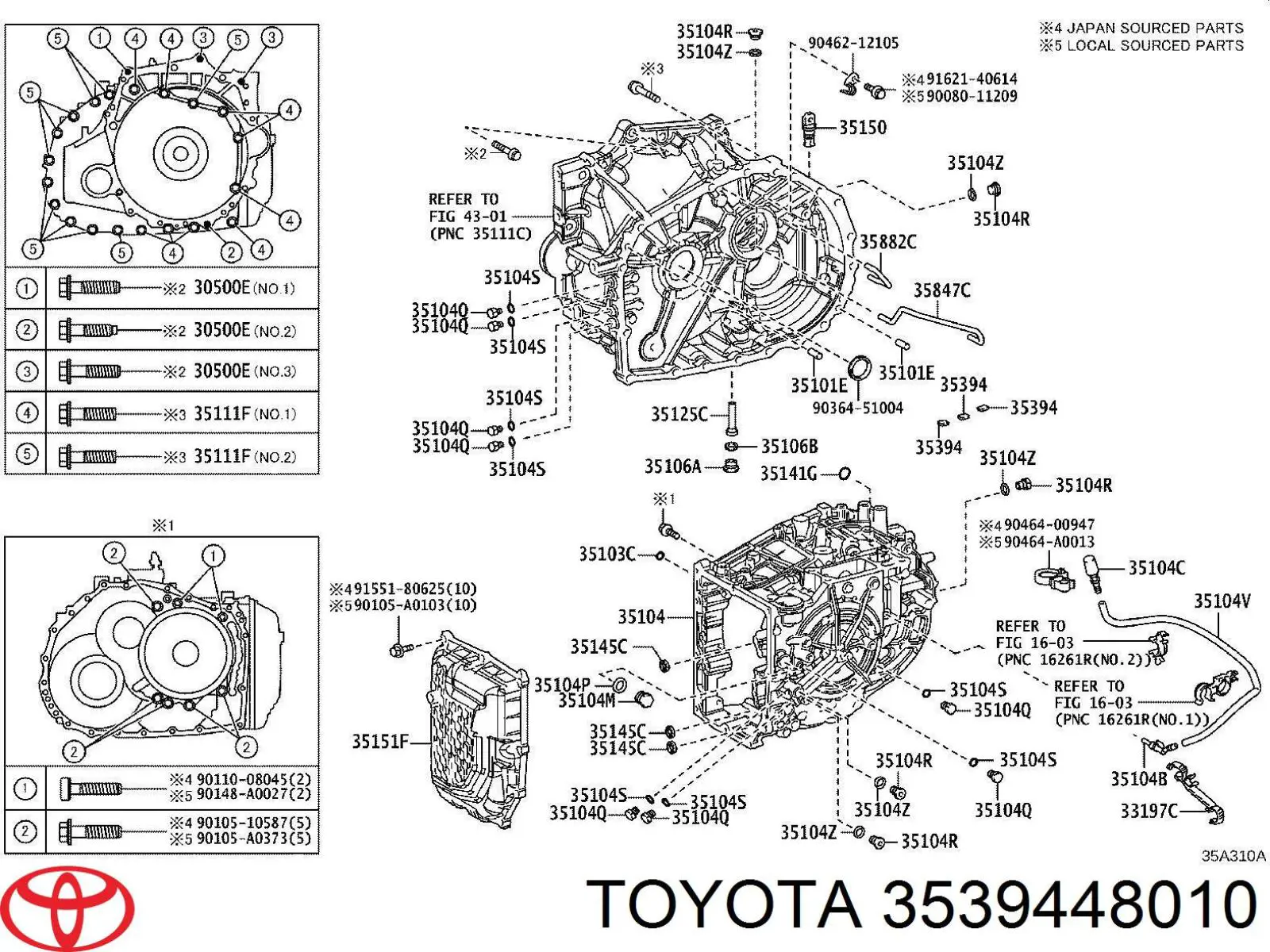 Магнит АКПП 3539448010 Toyota