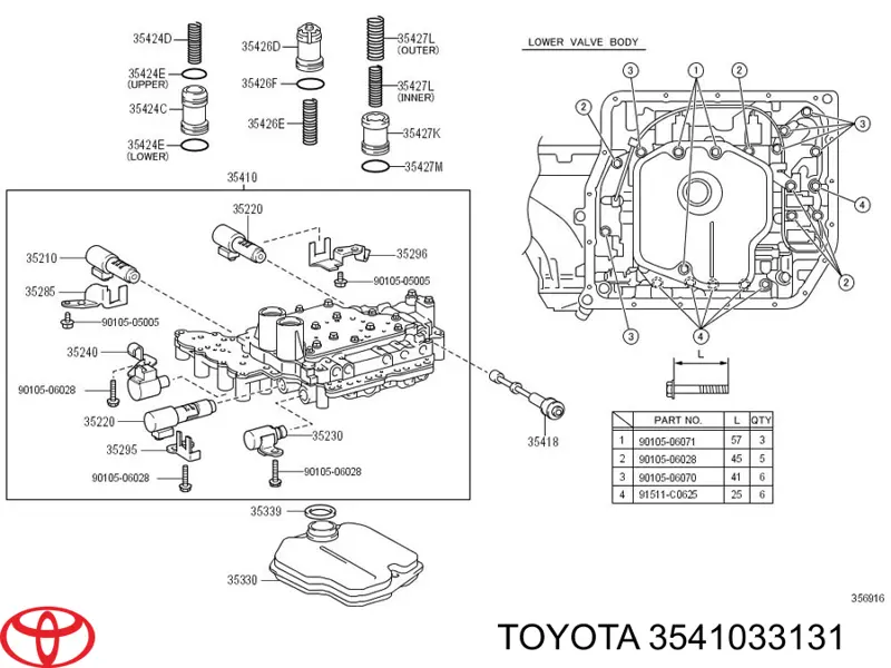 Unidade de válvulas da Caixa Automática de Mudança para Toyota Avensis (T25)