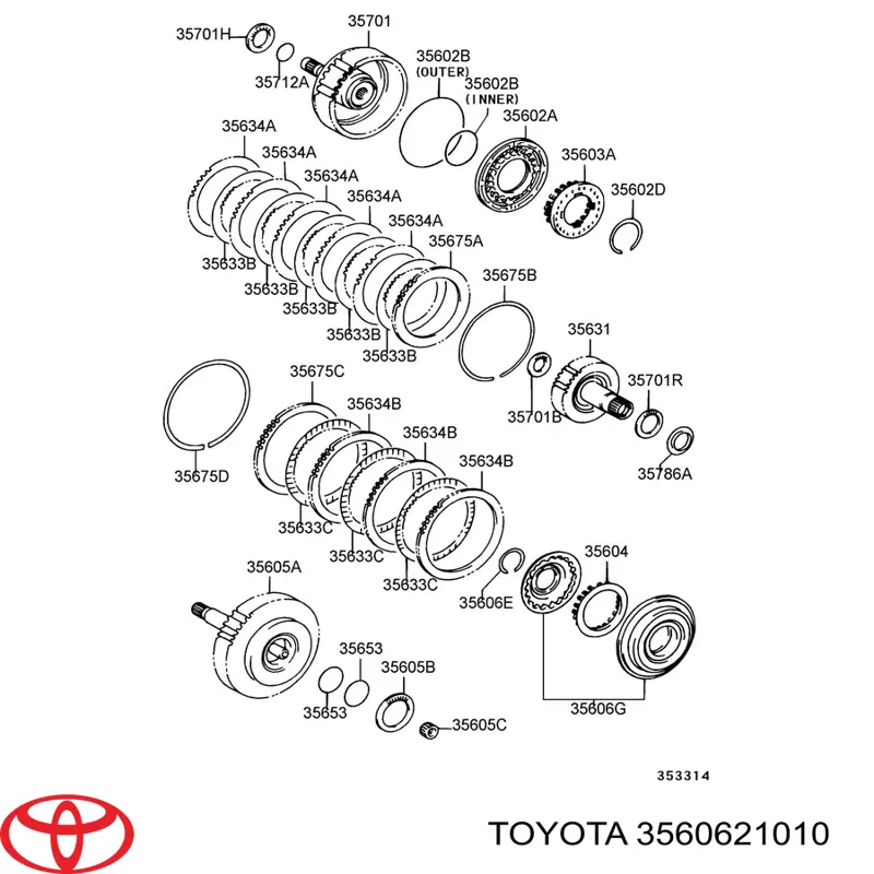  Toyota 3560621010 цена, от 103.63 USD