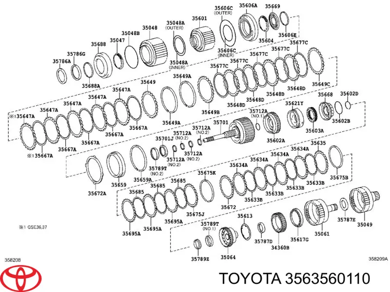 3563560110 Toyota 