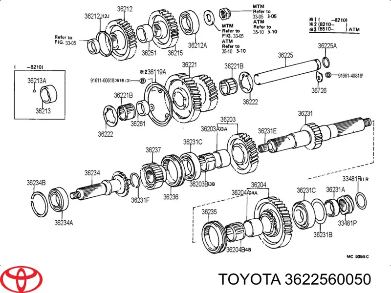 3622560050 Toyota 