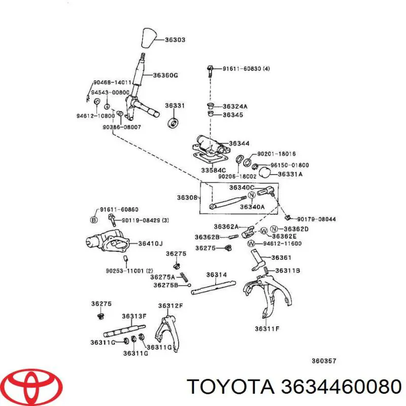 3634460080 Toyota 