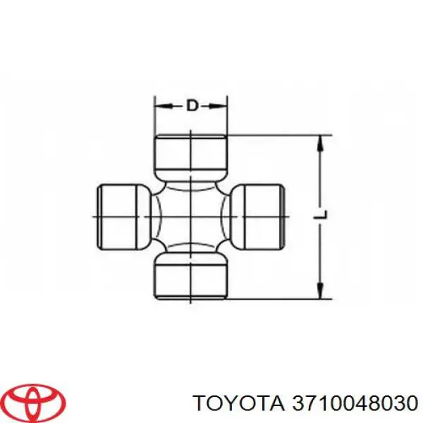 3710048030 Toyota junta universal traseira montada