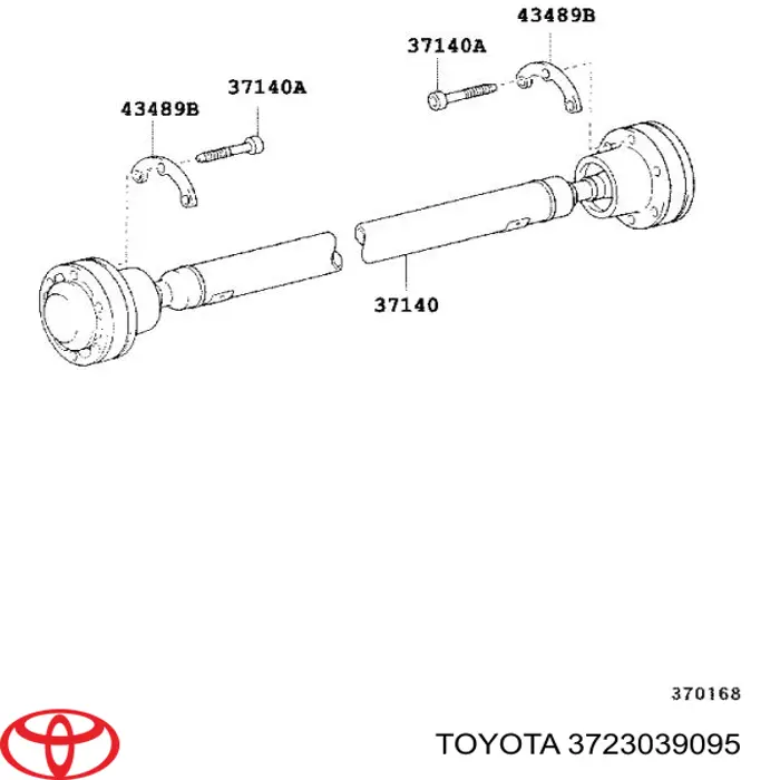 Купить 3723039095 Toyota Опорный подшипник карданного вала