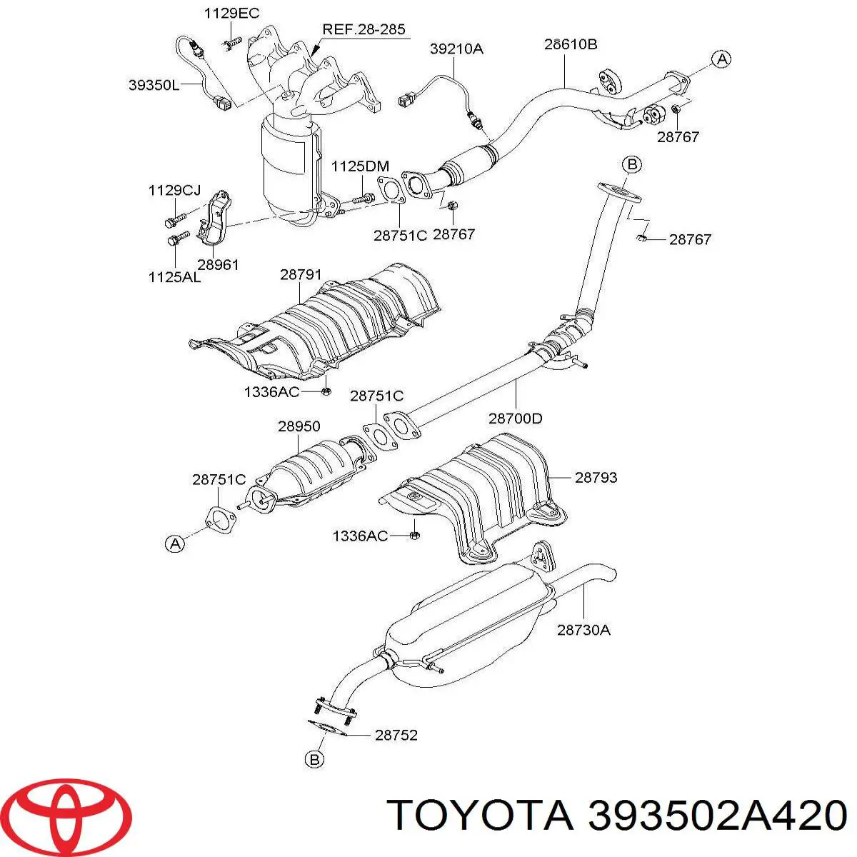 Лямбда-зонд 393502A420 Toyota