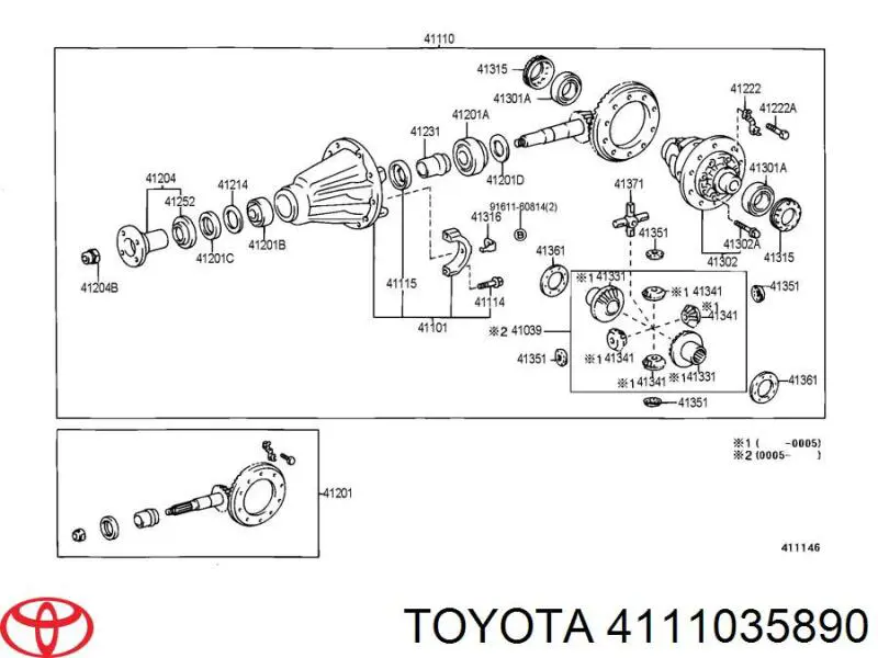 Redutor do eixo traseiro para Toyota Land Cruiser (J9)