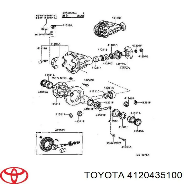 Фланец хвостовика заднего редуктора Toyota 4120435100 цена, от 57.77 USD