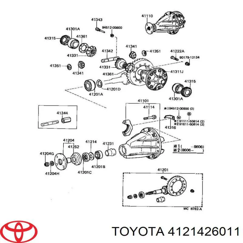 Шайба дифференциала заднего моста Toyota 4121426011 цена, от 6.77 USD
