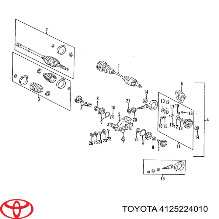 Купить 4125224010 Toyota 