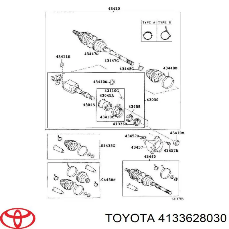 Купить 4133628030 Toyota Сальник полуоси