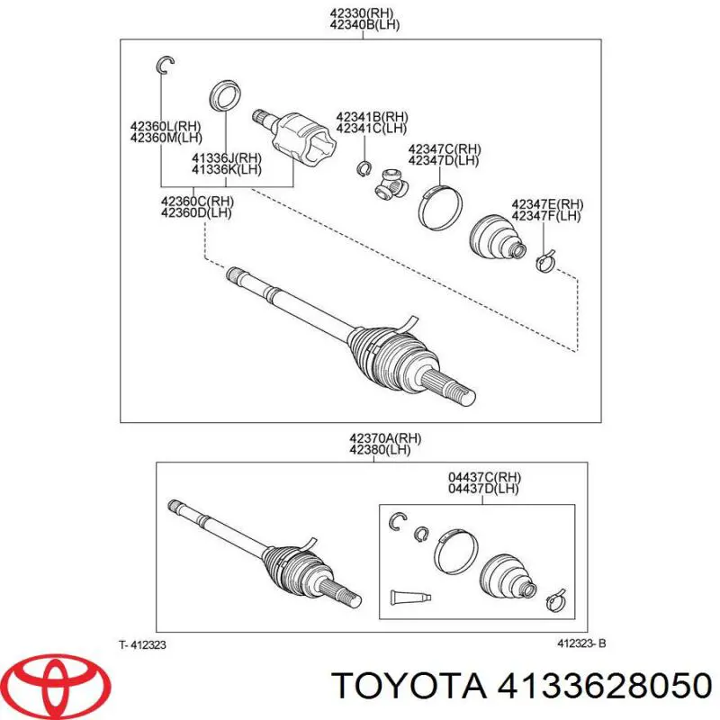 Пыльник ШРУСа задней полуоси наружный на Toyota RAV4 III 