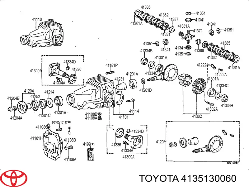 Arandela seguro semieje 4135130060 Toyota/Lexus