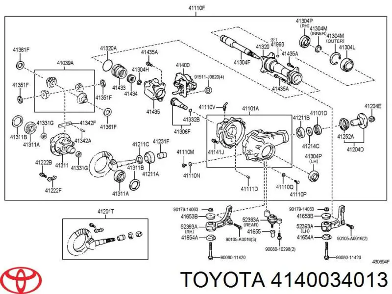 Купить 4140034013 Toyota 