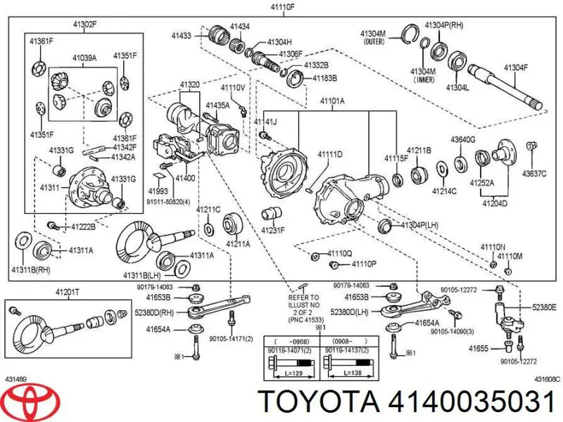 4140035033 Toyota клапан вакуумный включения переднего моста