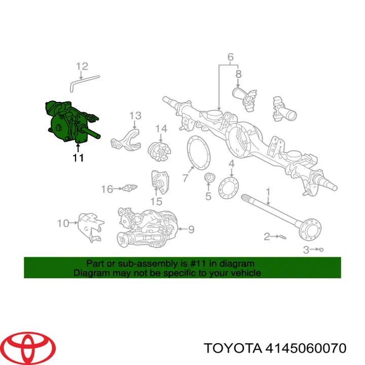 Acionamento de bloqueio de diferencial do eixo traseiro para Toyota Land Cruiser (J10)