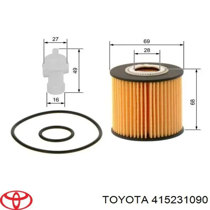 Масляный фильтр 415231090 Toyota