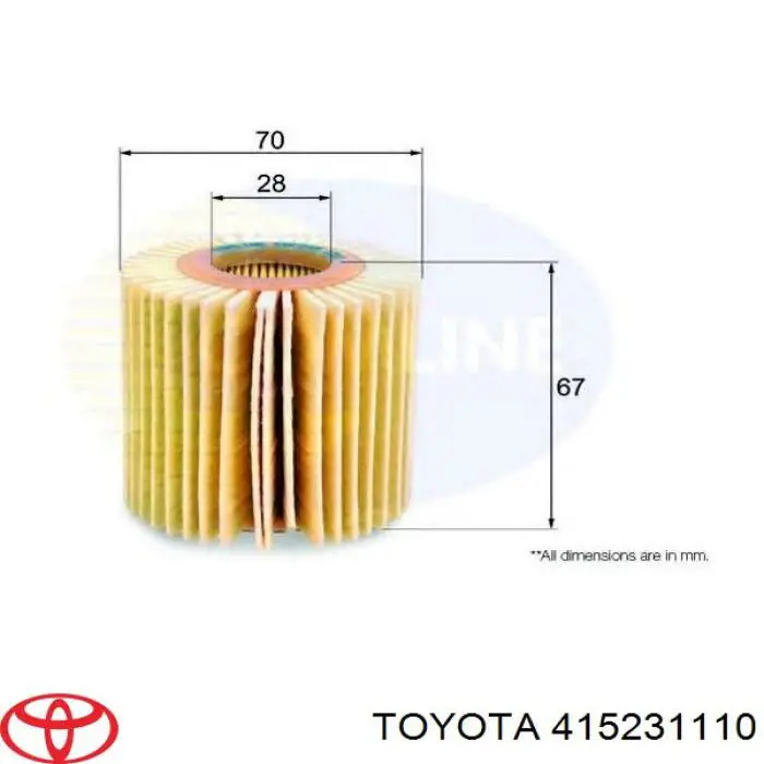415231110 Toyota масляный фильтр